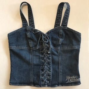 Harley Davidson Jean Corset Tank Top